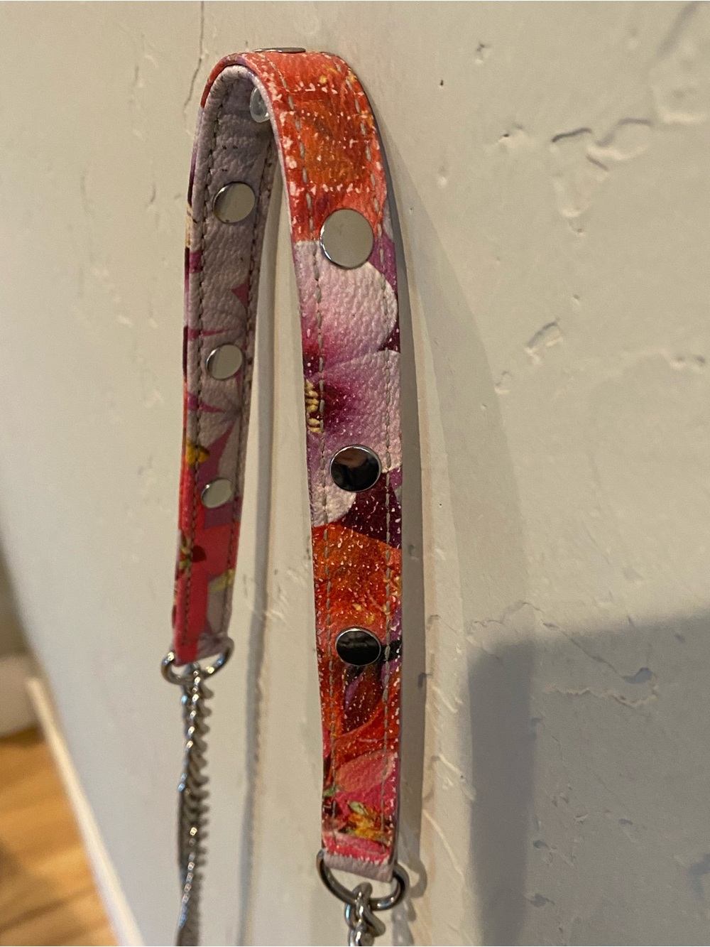 Rebecca Minkoff EUC Floral Crossbody Bag with chain detail strap & suede strap - Picture 3 of 11
